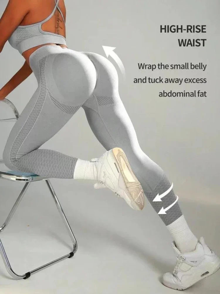 Seamless yoga Female Tummy Control High Leggings