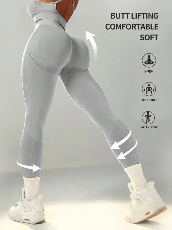 Seamless yoga Female Tummy Control High Leggings