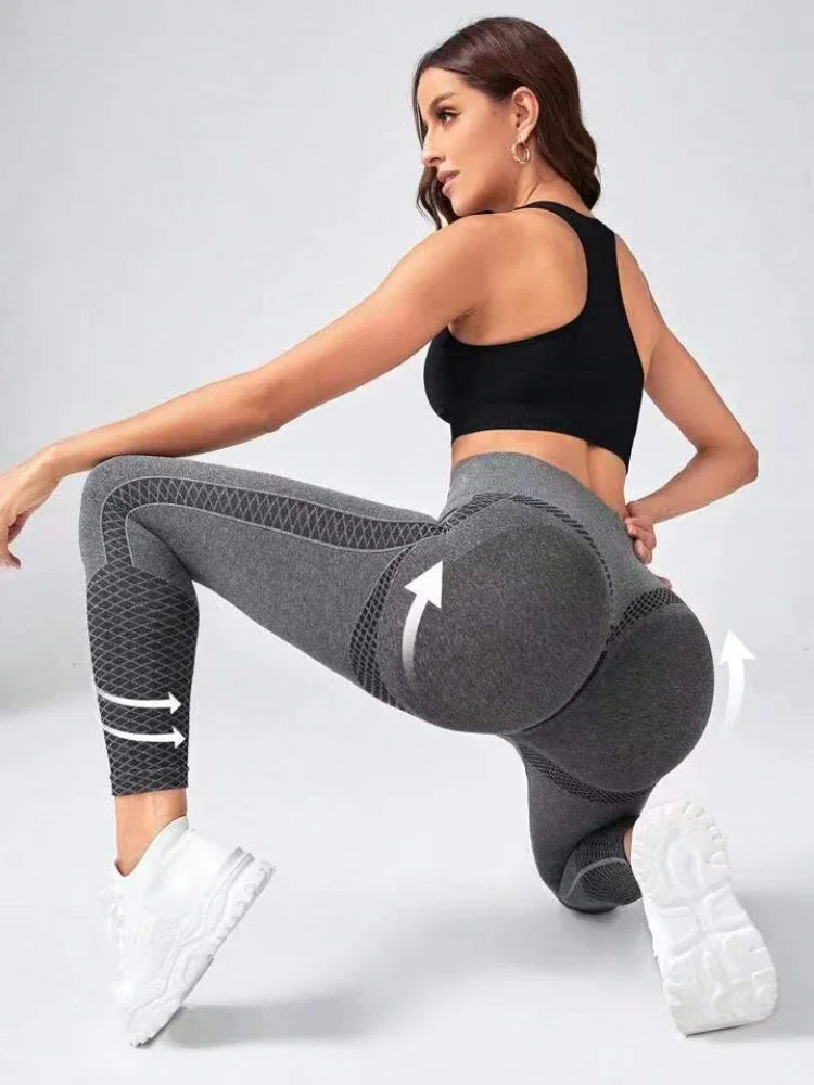 Seamless yoga Female Tummy Control High Leggings
