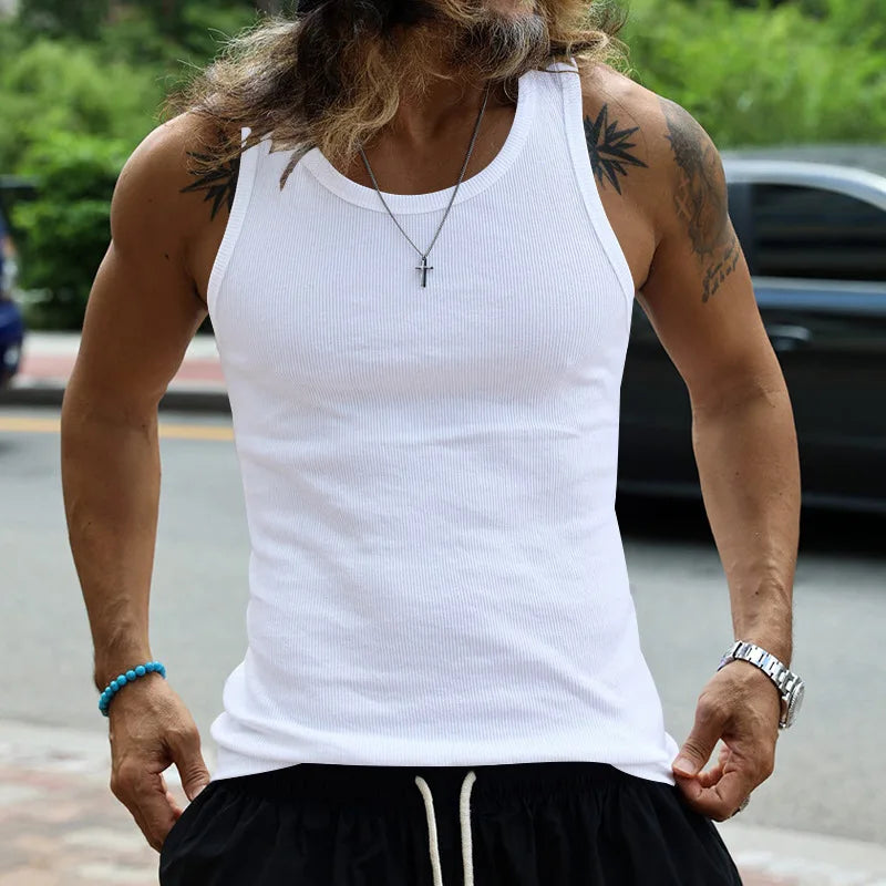 Summer Solid Gym Tank Top