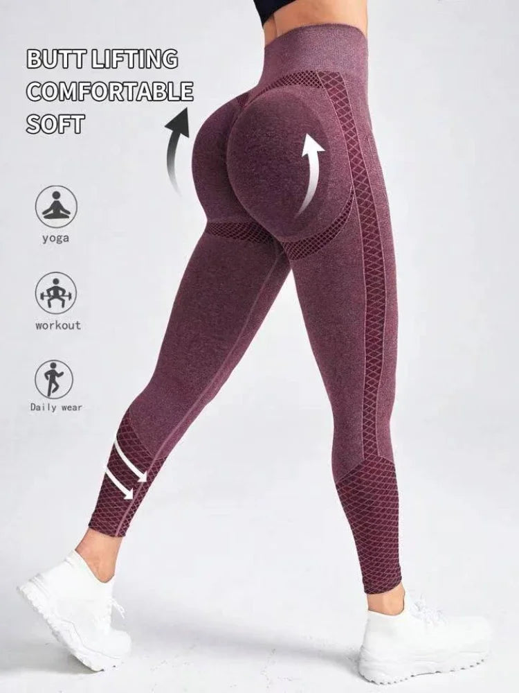 Seamless yoga Female Tummy Control High Leggings