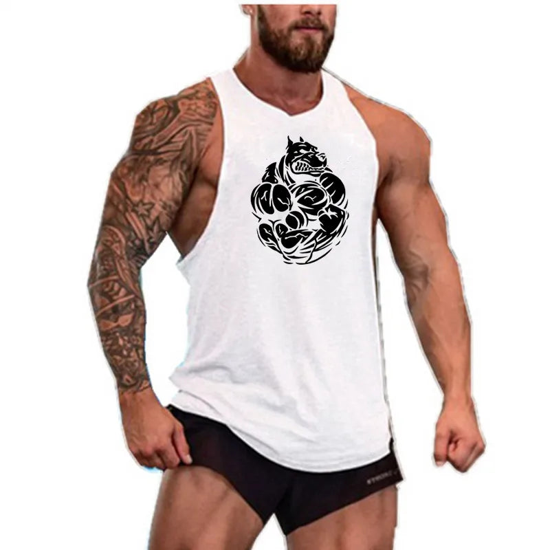 Animal Beast Fashion Cotton Sleeveless Tank Top Men