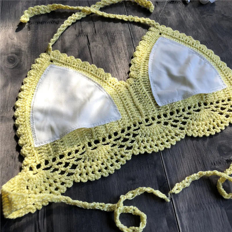 Bikini Top Handmade Crochet Halter neck