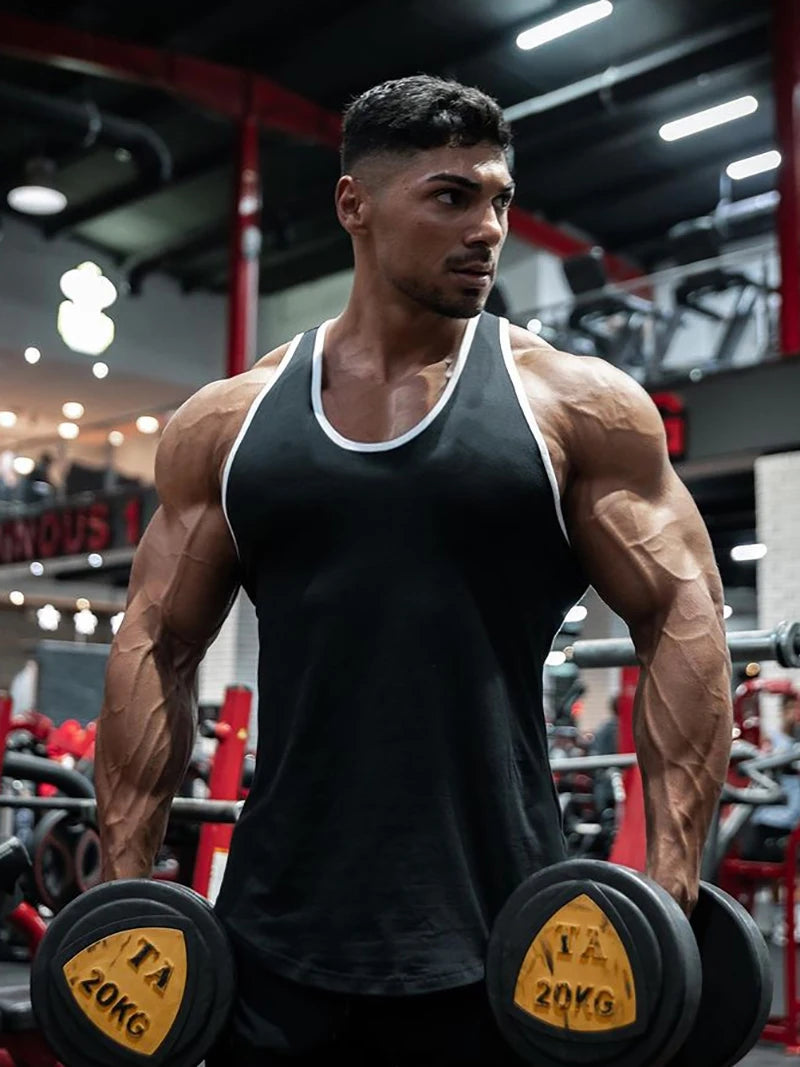 Cotton Bodybuilding Stringer Tank Top