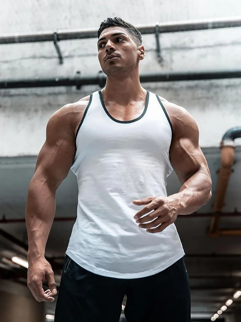 Cotton Bodybuilding Stringer Tank Top