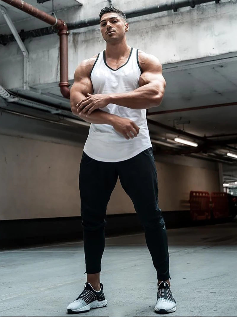 Cotton Bodybuilding Stringer Tank Top