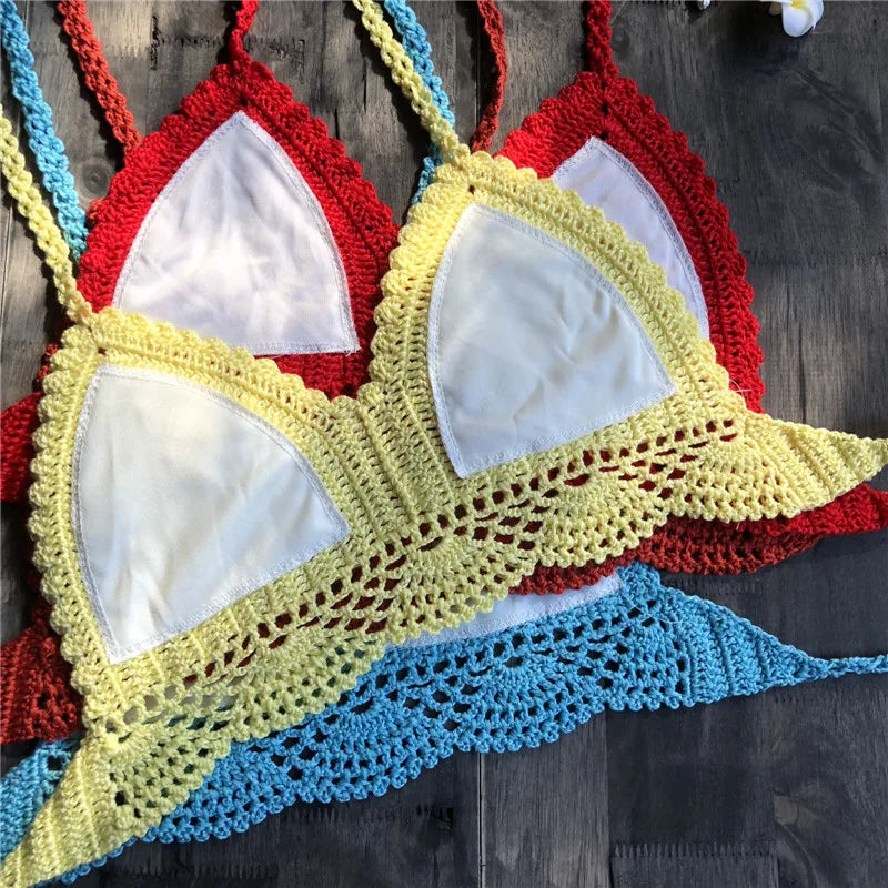 Bikini Top Handmade Crochet Halter neck