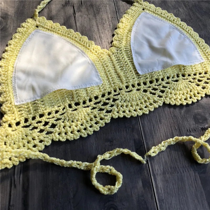 Bikini Top Handmade Crochet Halter neck