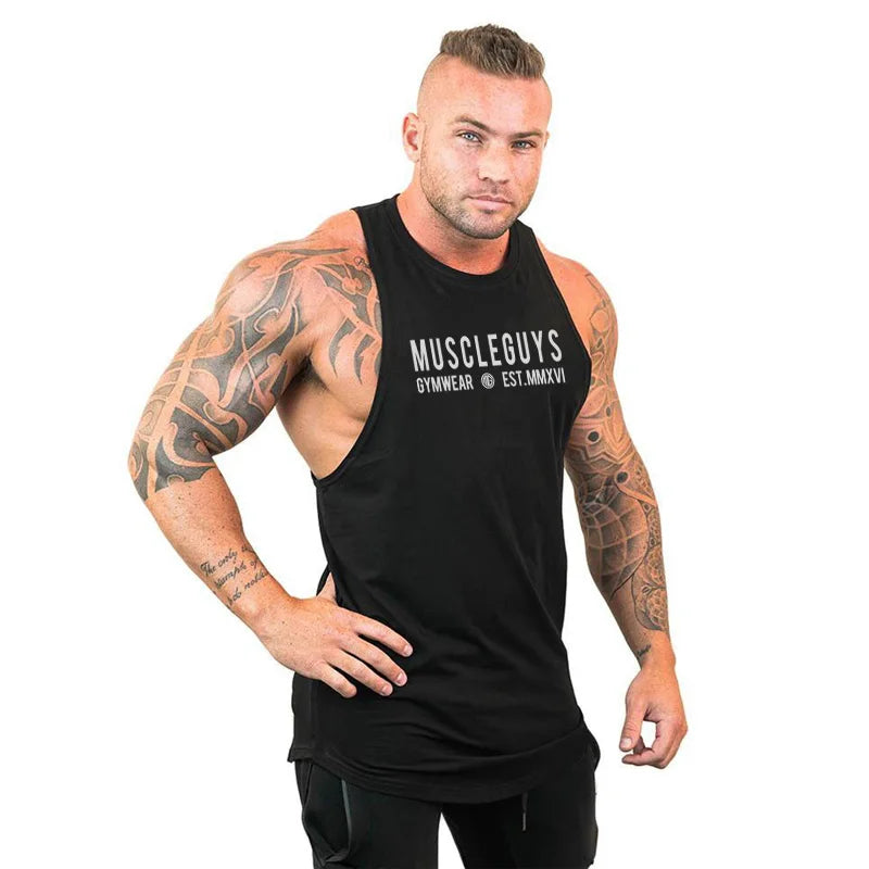 Cotton sleeveless hooded tank top