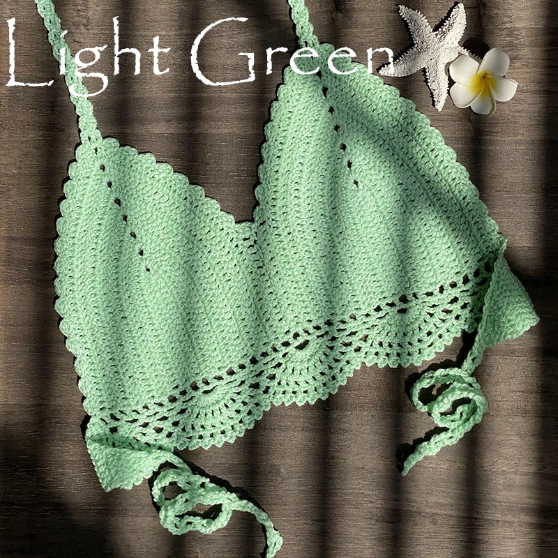 Bikini Top Handmade Crochet Halter neck