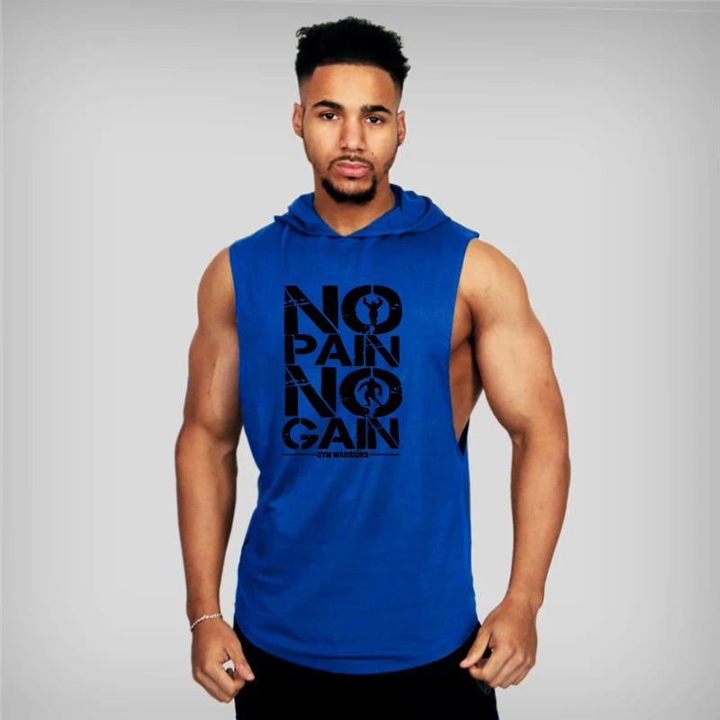 Hooded Tank Top Cotton Sleeveless Vest