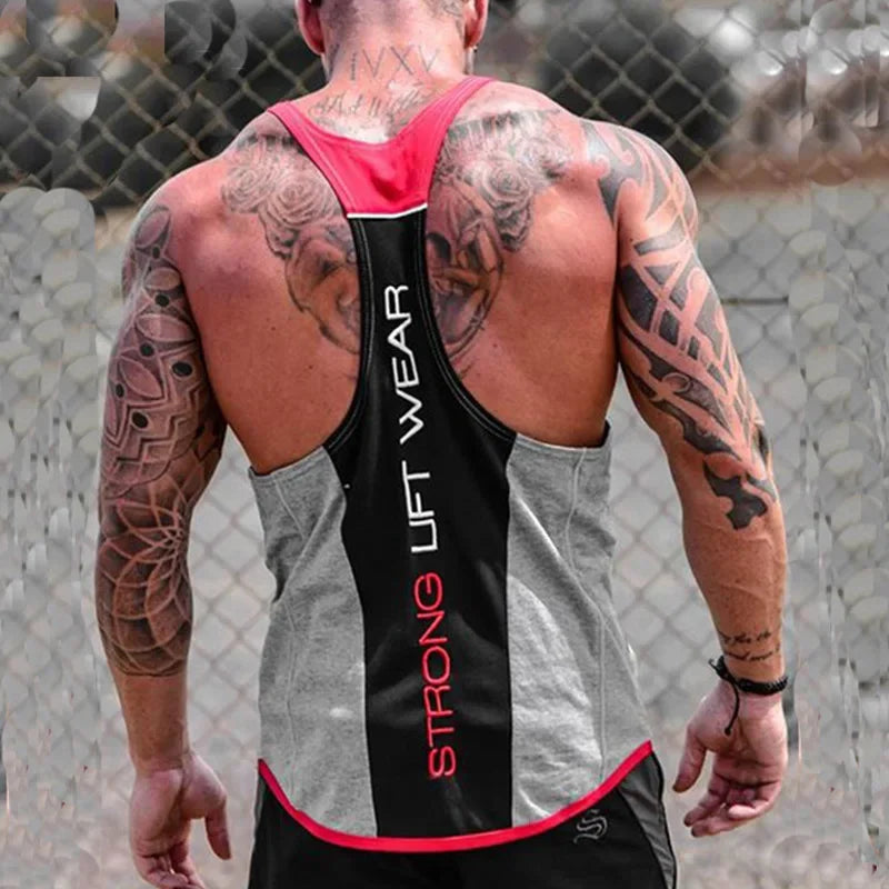 Mens Tank top Gyms Fitness sleeveless shirt