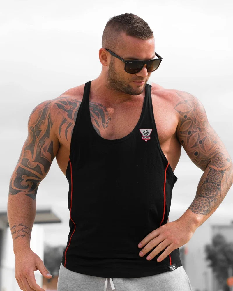 Mens Tank top Gyms Fitness sleeveless shirt