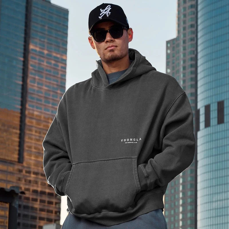 New Men's Oversized Pullover Hoodie