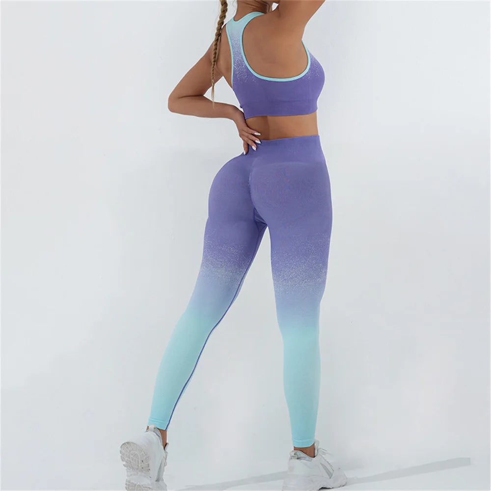 Seamless women Yoga set high waist