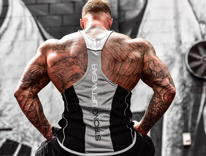 Mens Tank top Gyms Fitness sleeveless shirt