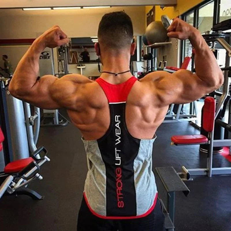 Mens Tank top Gyms Fitness sleeveless shirt