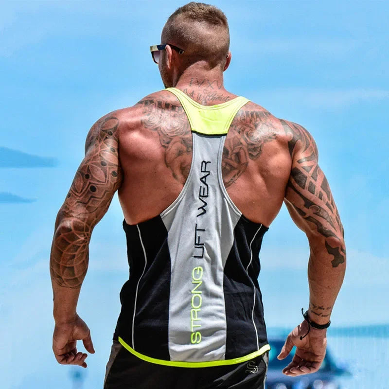 Mens Tank top Gyms Fitness sleeveless shirt