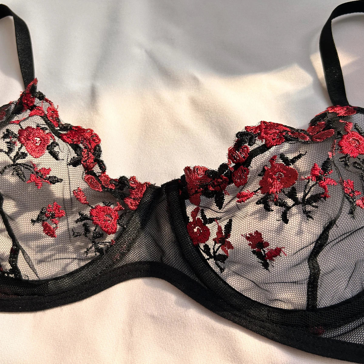 Sexy Set Womens Underwear Exotic Emotional Bra Set Embroidered Print Brassiere Lingerie Set Women's Set Push Up Thin Bralette
