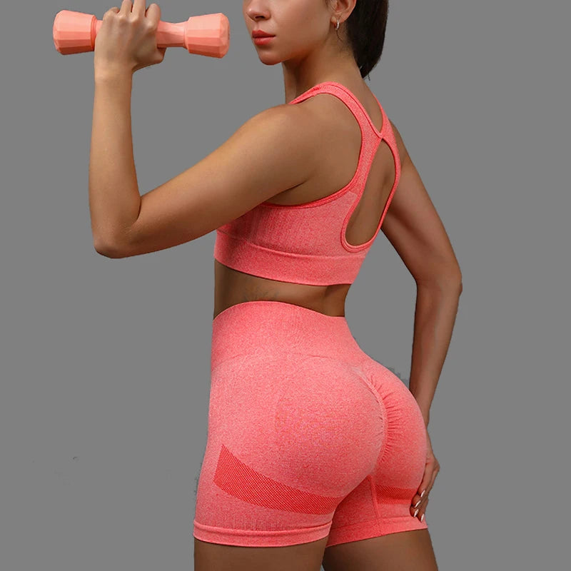 2 Pcs Yoga Set, Bra+Hip Lifting Sports Set