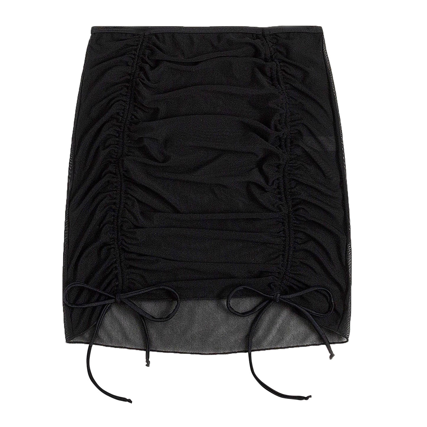 Women Black Chiffon Swimwear See Through