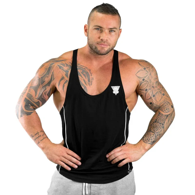 Mens Tank top Gyms Fitness sleeveless shirt