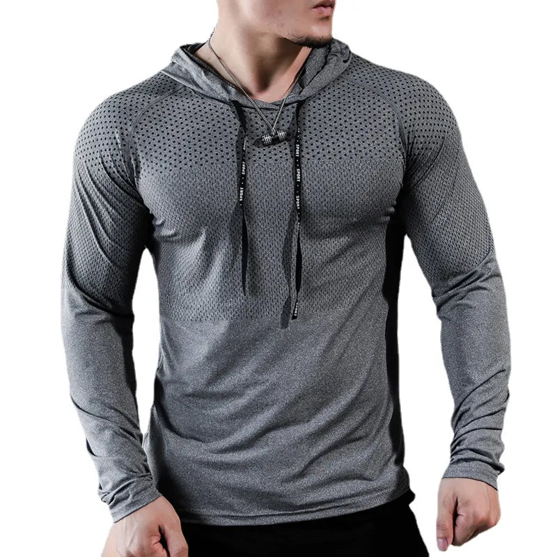 Mens Fitness Tracksuit Running Hoodie