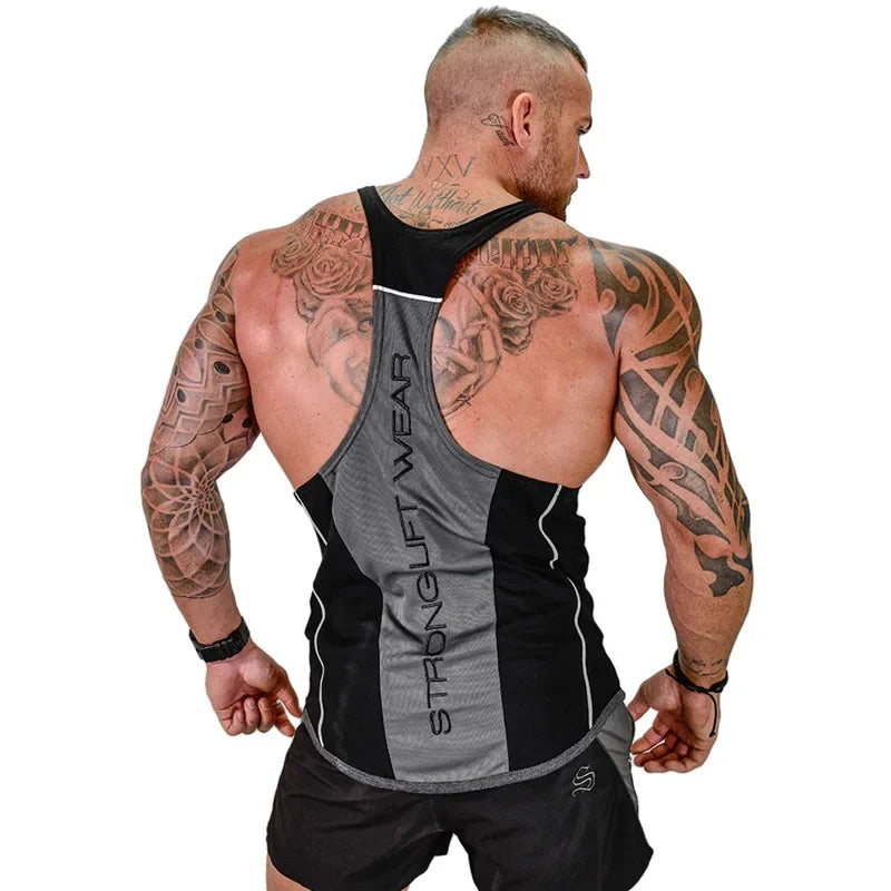 Mens Tank top Gyms Fitness sleeveless shirt