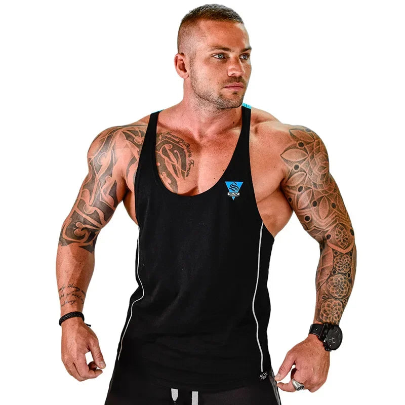 Mens Tank top Gyms Fitness sleeveless shirt