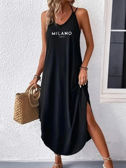 Sleeveless Loose Maxi Dress,