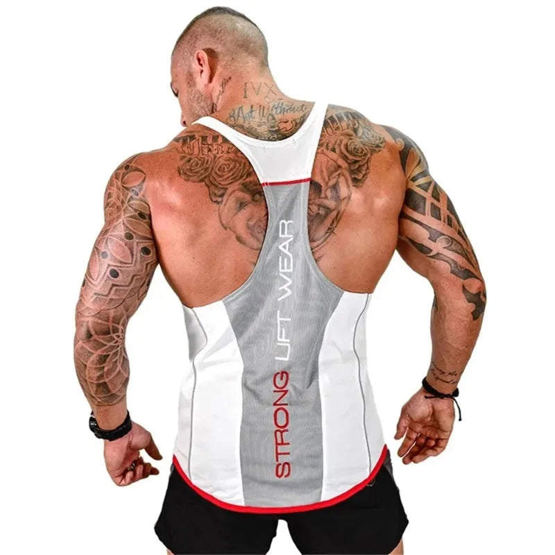 Mens Tank top Gyms Fitness sleeveless shirt