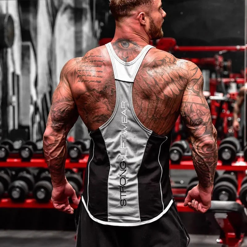 Mens Tank top Gyms Fitness sleeveless shirt