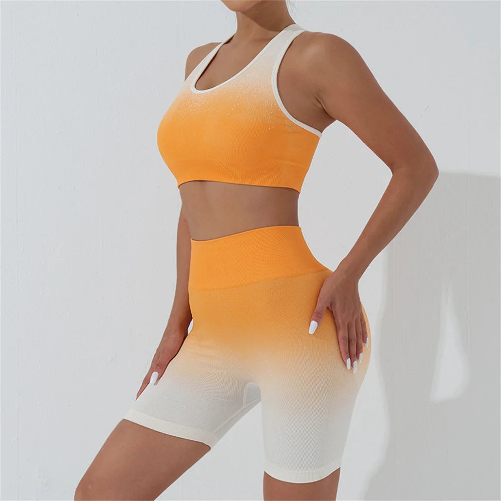 Seamless women Yoga set high waist