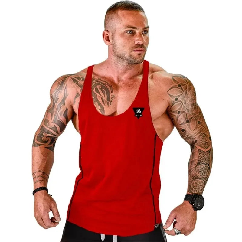 Mens Tank top Gyms Fitness sleeveless shirt