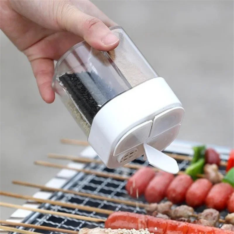 4 in 1 transparent spice dispenser