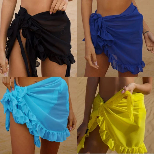 Wrap Short Beach Cover-Ups Skirts