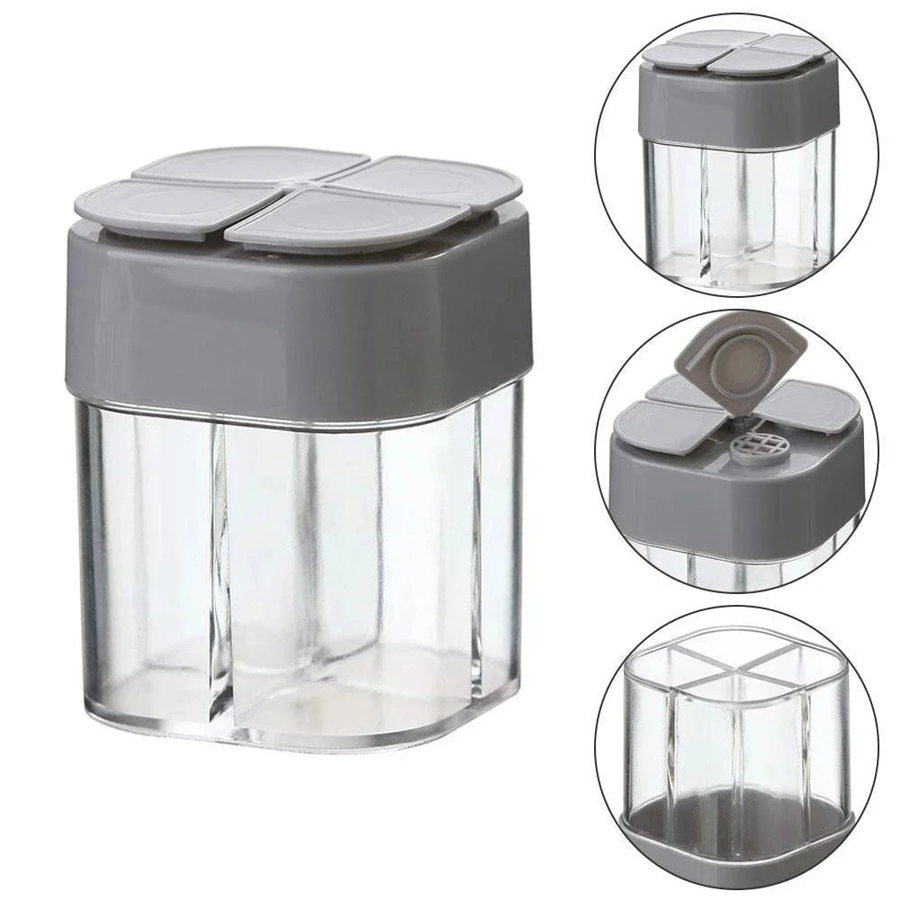 4 in 1 transparent spice dispenser