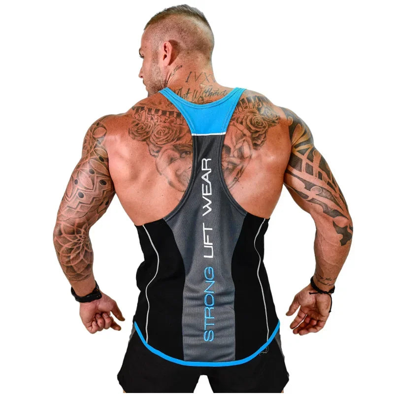 Mens Tank top Gyms Fitness sleeveless shirt