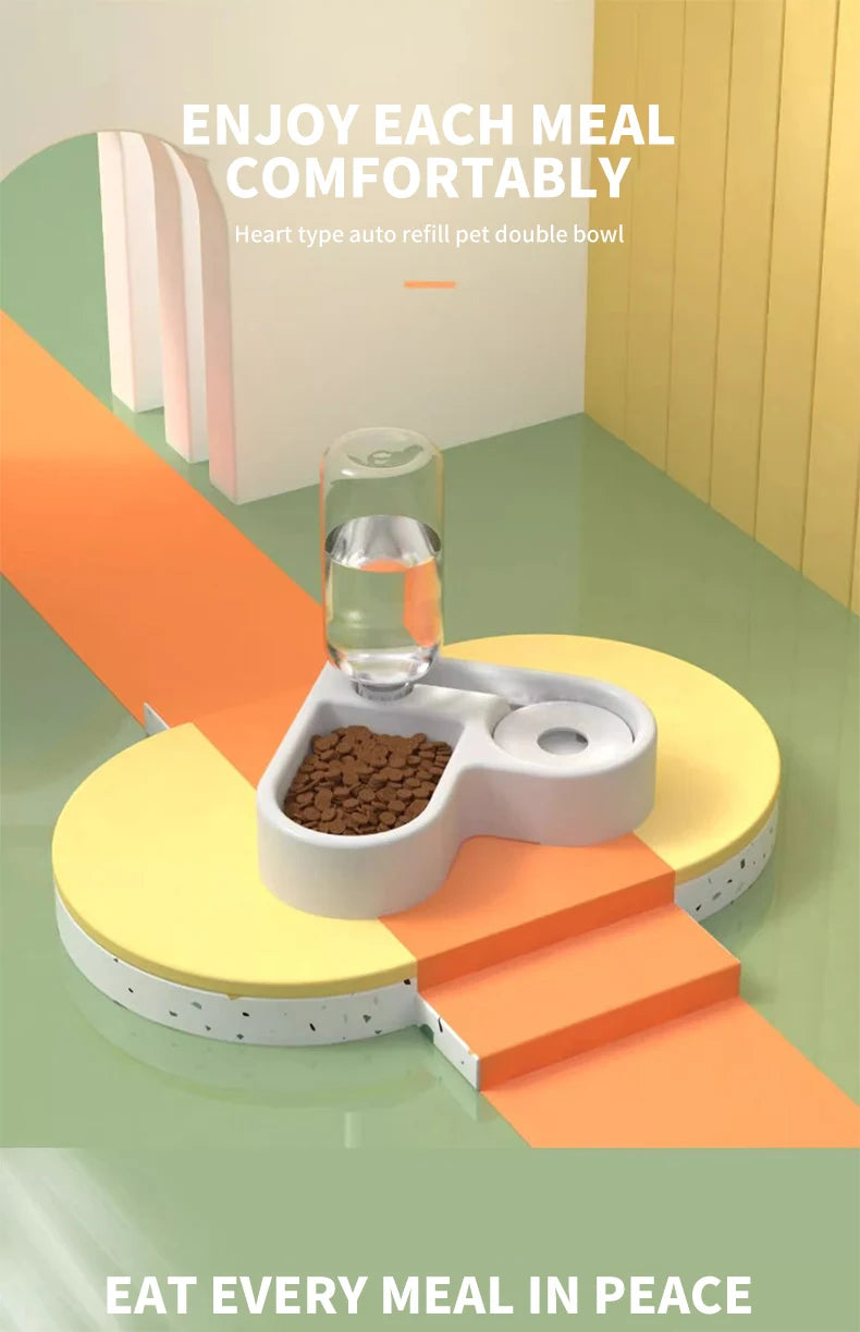 Double Pet water and food Bowl Set