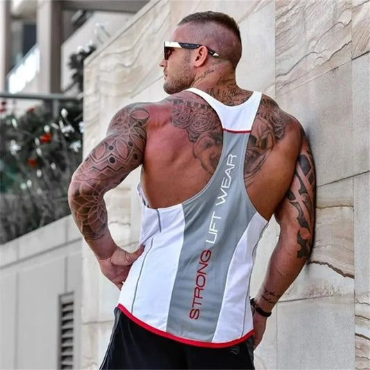 Mens Tank top Gyms Fitness sleeveless shirt