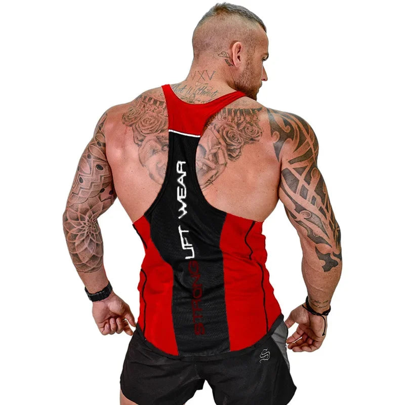 Mens Tank top Gyms Fitness sleeveless shirt