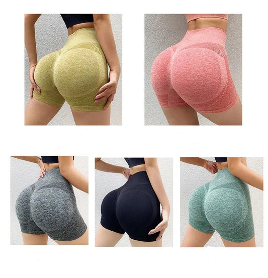 Women Fitness High Waist Push Up Gym Shorts