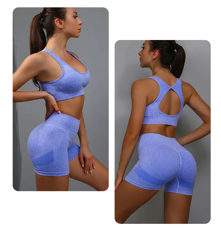 2 Pcs Yoga Set, Bra+Hip Lifting Sports Set..