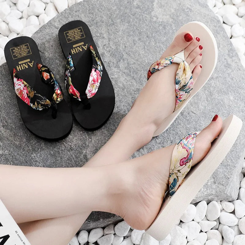 Summer Flip-flops Non-slip Satin Sandal