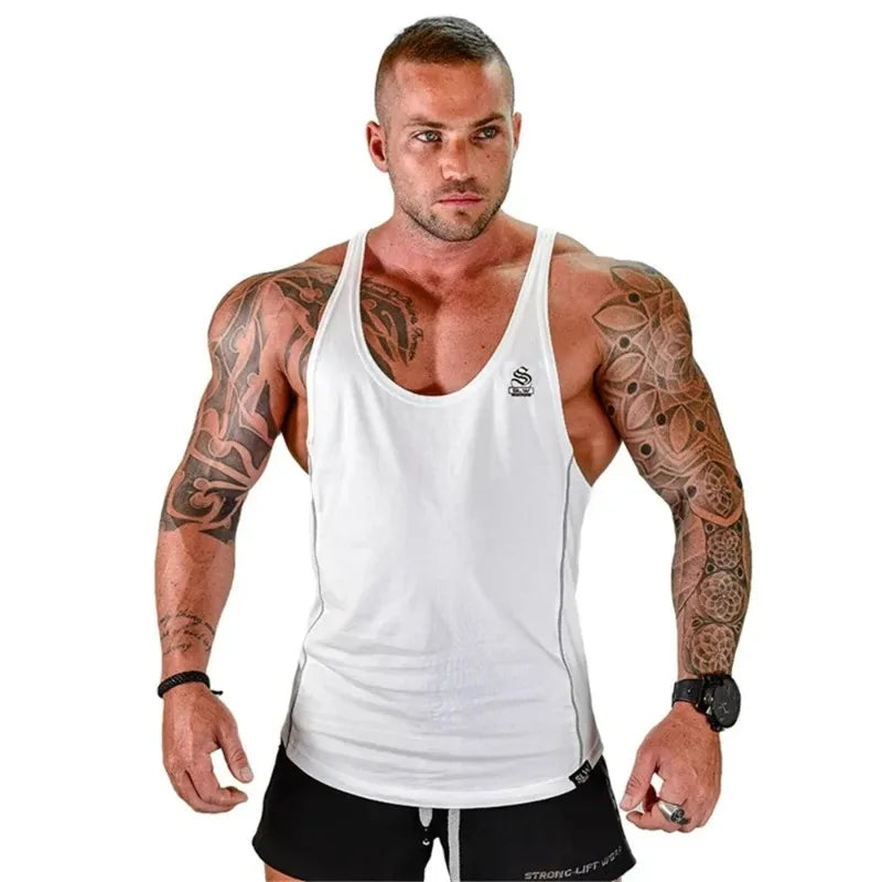 Mens Tank top Gyms Fitness sleeveless shirt