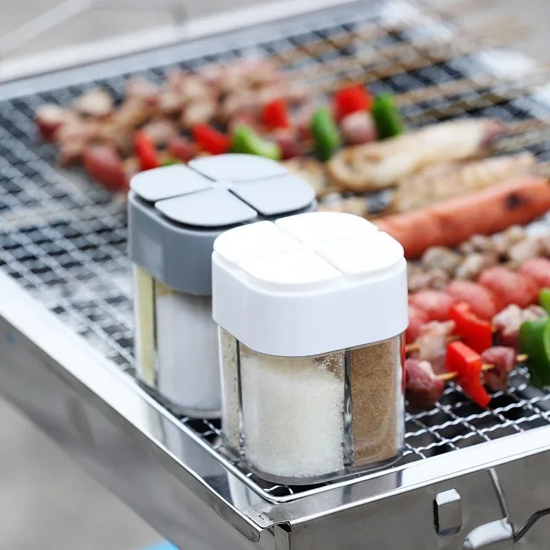 4 in 1 transparent spice dispenser