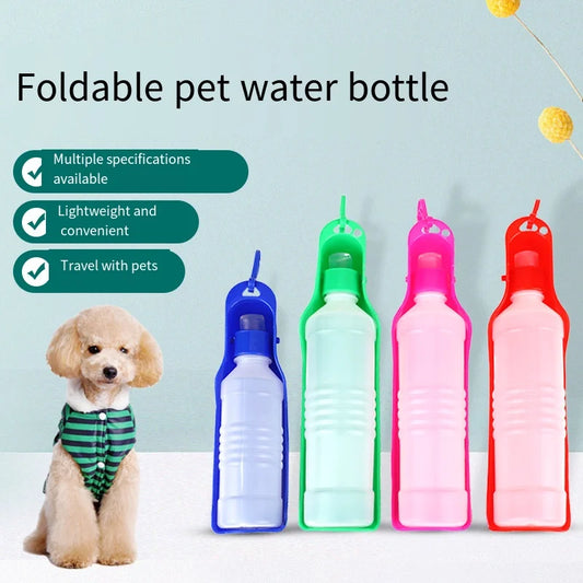 250ml Dog Water Bottle Folding Drinker Plastic Portable Water Bottle