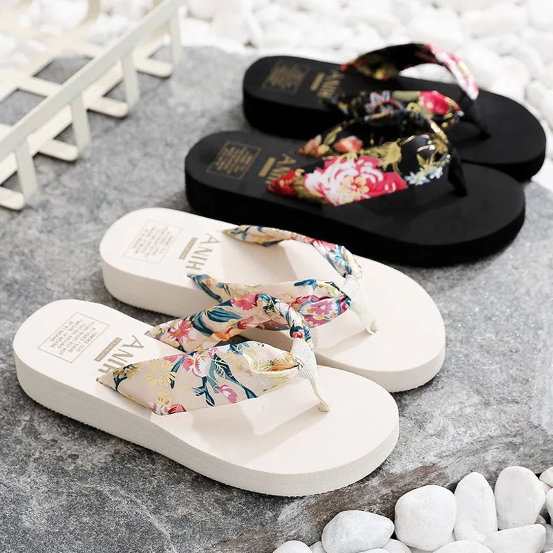 Summer Flip-flops Non-slip Satin Sandal