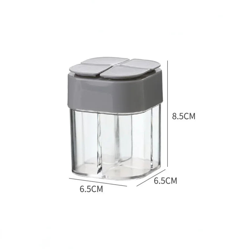 4 in 1 transparent spice dispenser