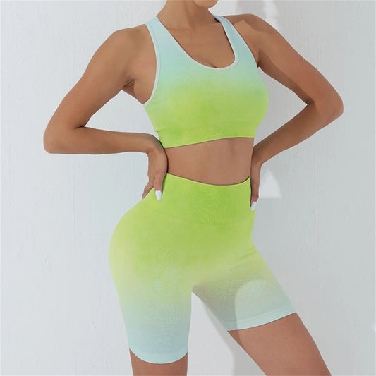 Seamless women Yoga set high waist